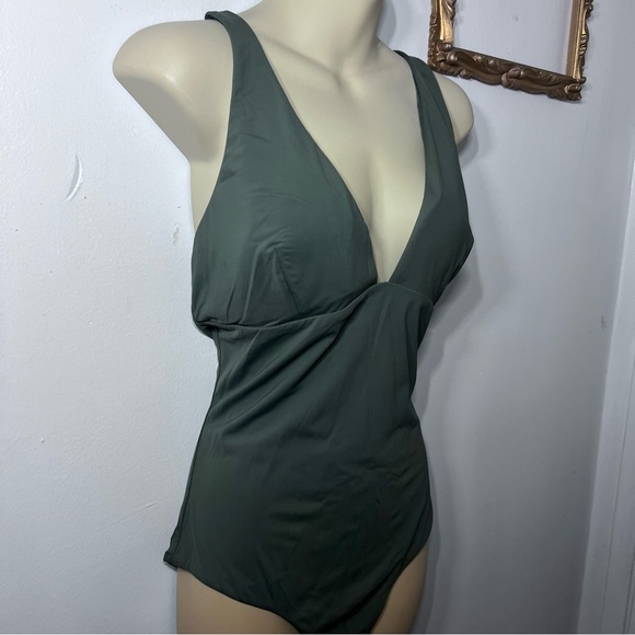 Sea Level Swim Australia One Piece Bathing Suit Size 16 Color Olive Green 12U.S. - Picture 2 of 7